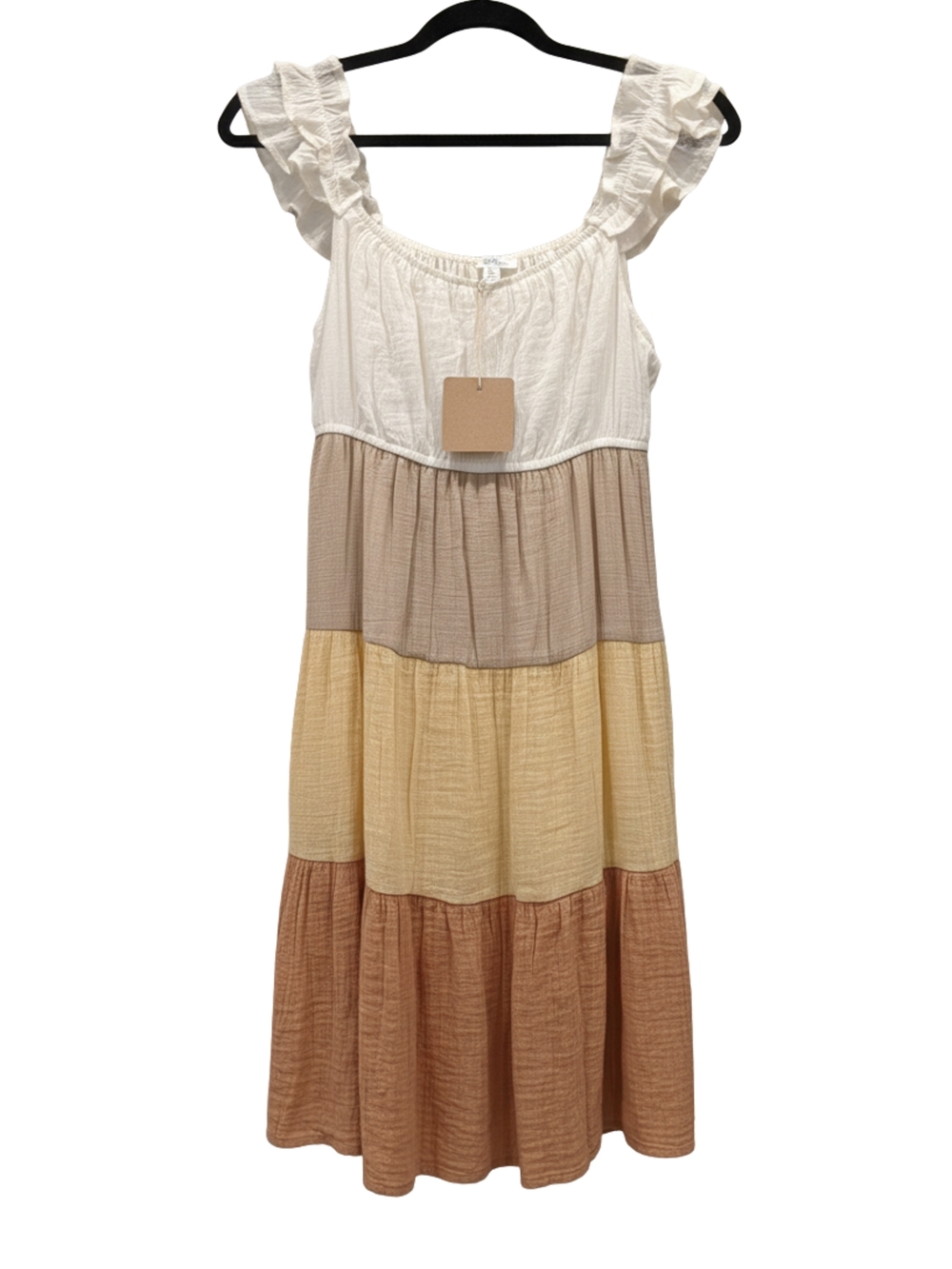 Blu Pepper Ivory Ruffled Mini Dress - Picture 2 of 4